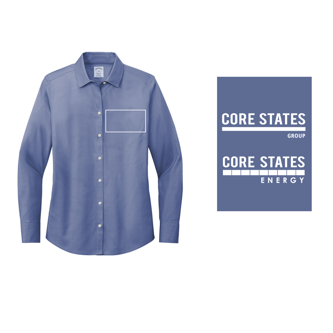 Women's Brooks Brothers Wrinkle-Free Stretch Pinpoint Shirt - Cobalt Blue