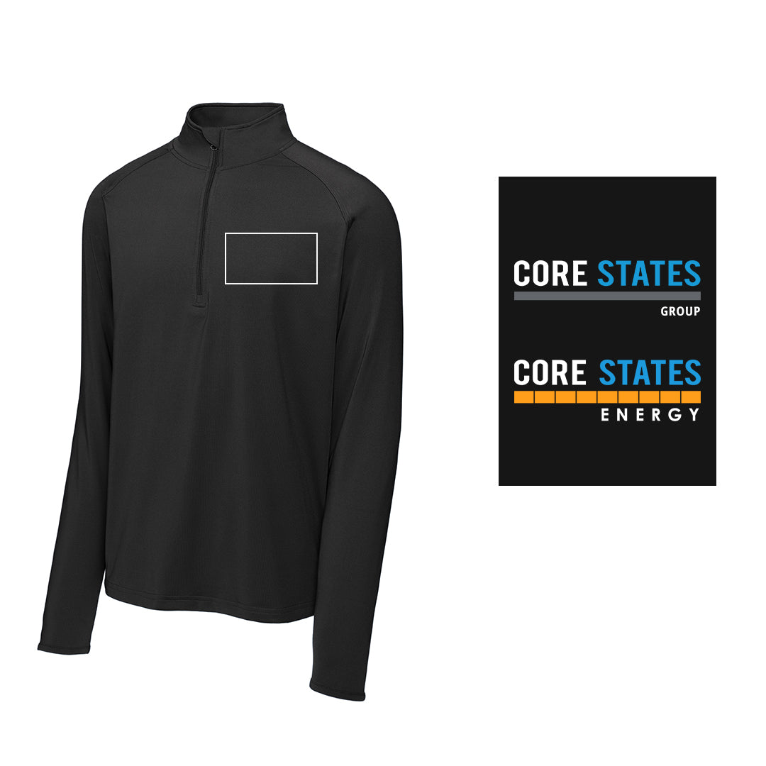 Men's Sport-Tek® Sport-Wick® Stretch 1/4-Zip Pullover - Black