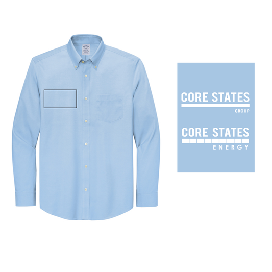 Men's Brooks Brothers Wrinkle-Free Stretch Pinpoint Shirt - Newport Blue