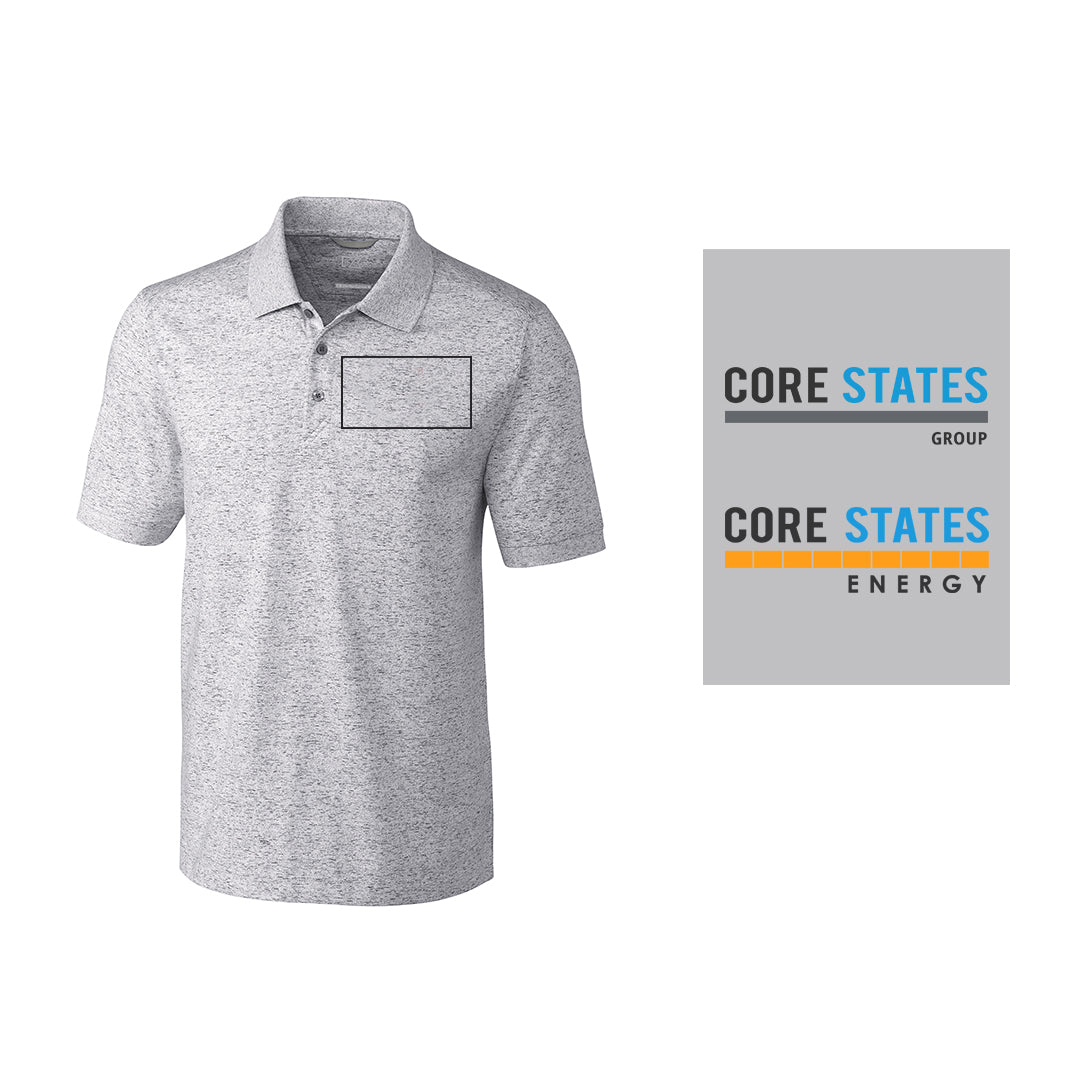 Men's Cutter & Buck Tri-Blend Space Dye Polo - Elemental Grey