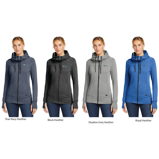 New Era Slim Fit Tri-Blend Fleece Full-Zip Hoodie