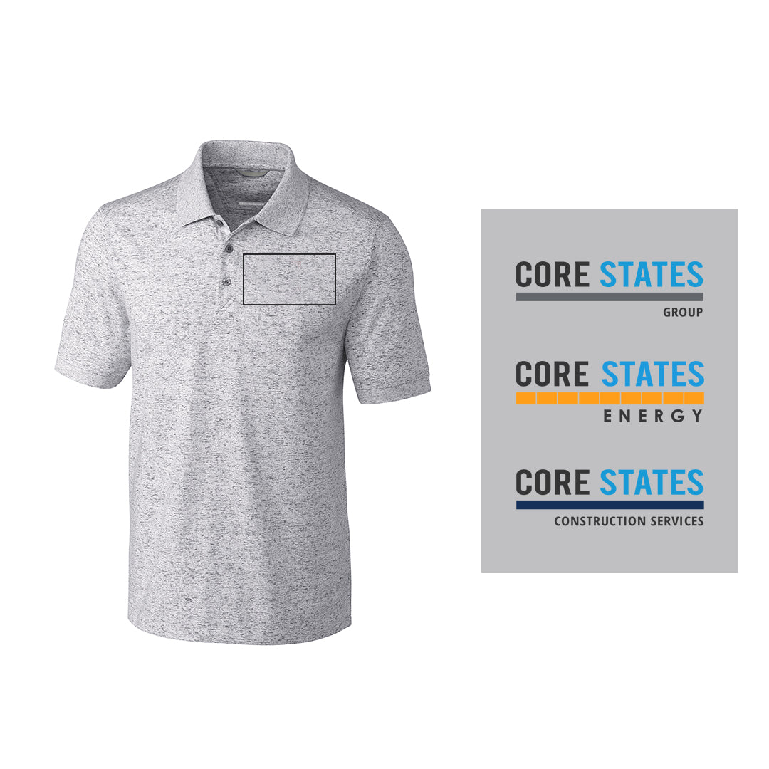 Men's Cutter & Buck Tri-Blend Space Dye Polo - Elemental Grey